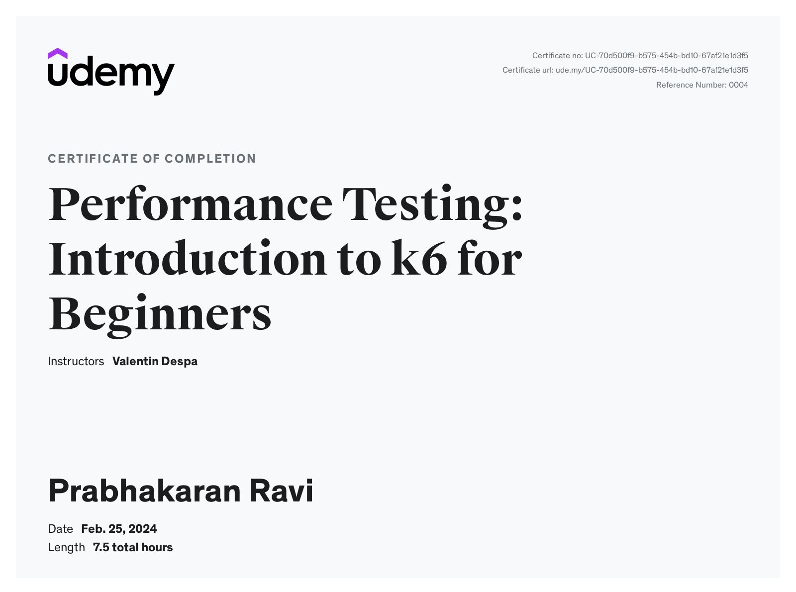 k6 Performance Testing